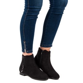 Botines planos negros 4
