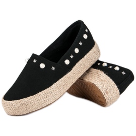 J. Star Alpargatas negras negro 1