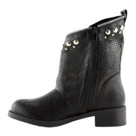 Botas negras con parte superior calada 7166-PA negro 3