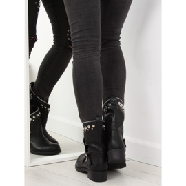 Botas negras con parte superior calada 7166-PA negro 4