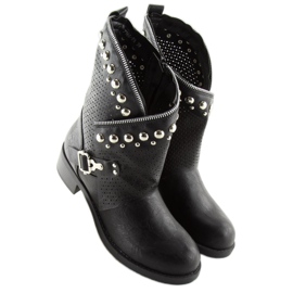 Botas negras con parte superior calada 7166-PA negro 6