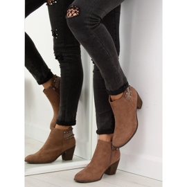 Botas de mujer beige L3526 Khaki 3