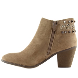 Botas de mujer beige L3526 Khaki 4