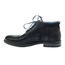 Nikopol Zapatos de cuero Nikople aislados con un control deslizante 689 negro 2