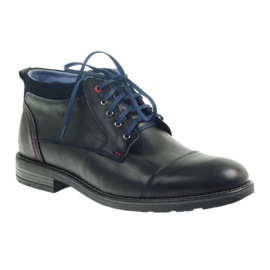 Nikopol Zapatos de cuero Nikople aislados con un control deslizante 689 negro 1