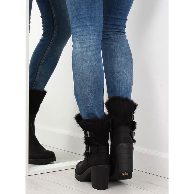 Botines negros tacones altos T119 Negro 2