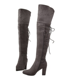 Gris Botas altas tacones B34H-HB Gris 1