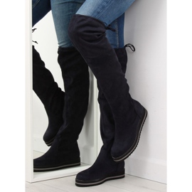 Botas de muslo azul marino para mujer 512-PG blue 4