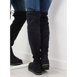 Botas de muslo azul marino para mujer 512-PG blue 5