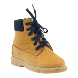 Botas de madera BARTUŚ Camel amarillo azul marino 1