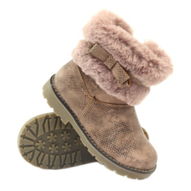 American Club Botas americanas botas de invierno con piel17042 marrón amarillo rosa 4