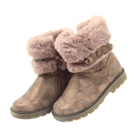 American Club Botas americanas botas de invierno con piel17042 marrón amarillo rosa 3