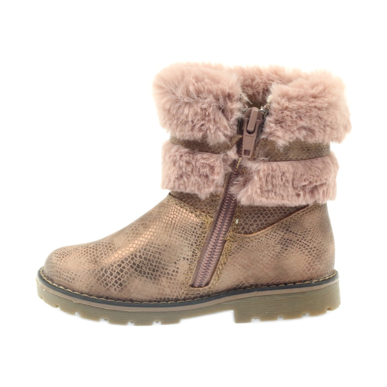 American Club Botas americanas botas de invierno con piel17042 marrón amarillo rosa 2