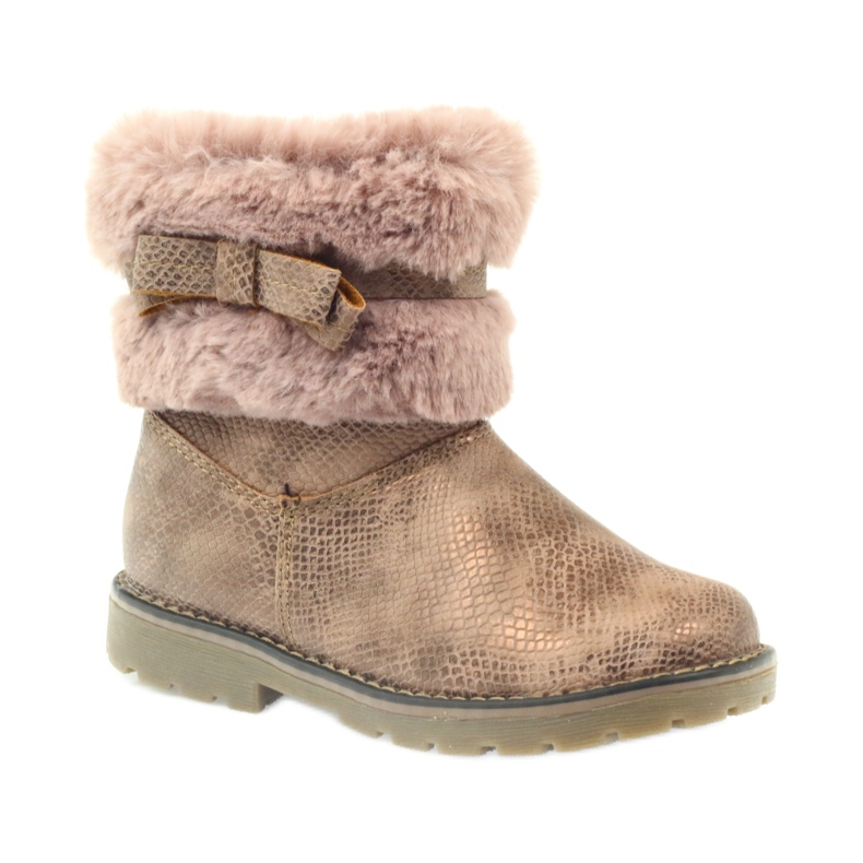 American Club Botas americanas botas de invierno con piel17042 marrón amarillo rosa 1