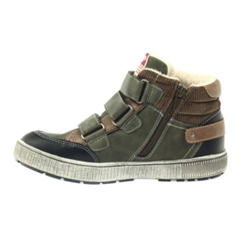 Zapatos deportivos de invierno verde American Club 17779 negro marrón 2
