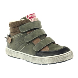 Zapatos deportivos de invierno verde American Club 17779 negro marrón 1