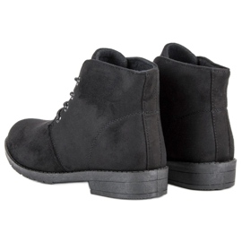 Botas negras atadas negro 2