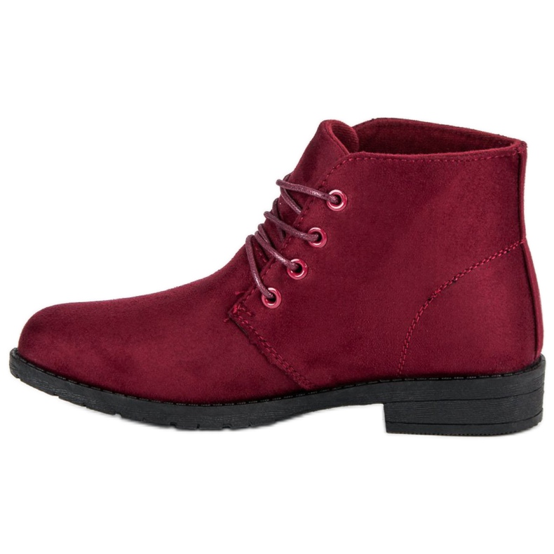 Botas burdeos atadas rojo 1