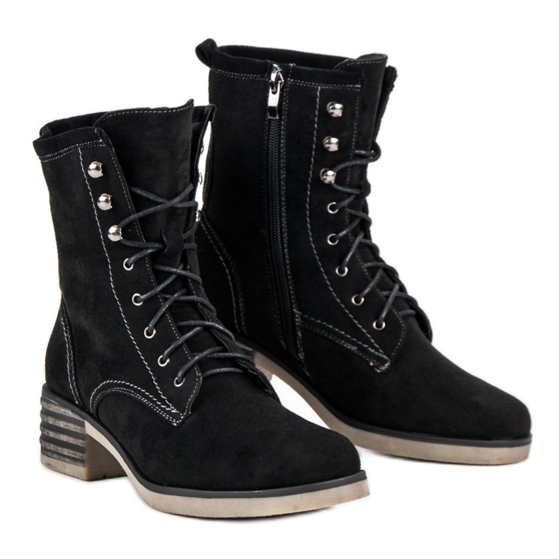 Filippo Trabajadores de gamuza negra negro 1