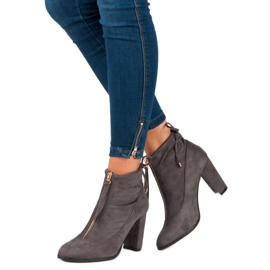 Mannika Botas de gamuza con estilo gris 5