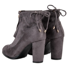 Mannika Botas de gamuza con estilo gris 2