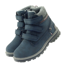 American Club Botas americanas botines botas de invierno 708121 gris azul marino 3