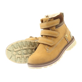 American Club Botines velcro botas 708121 marrón amarillo 4