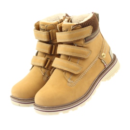 American Club Botines velcro botas 708121 marrón amarillo 3