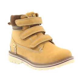 American Club Botines velcro botas 708121 marrón amarillo 1