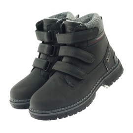 American Club Botines velcro botas 708121 negro gris 3
