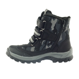American Club Botas americanas botines botas de invierno 87433 negro blanco gris 2