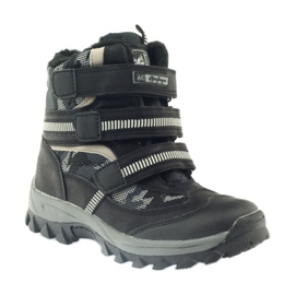 American Club Botas americanas botines botas de invierno 87433 negro blanco gris 1