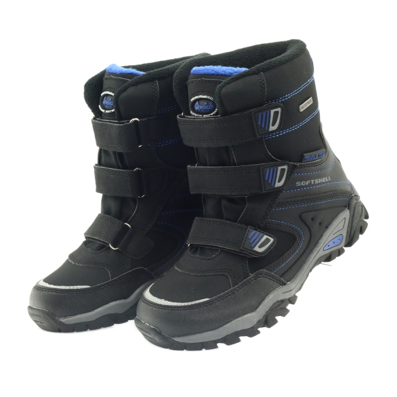 American Club Bota softshell negra con membrana 1809 negro azul 3 American Club Bota softshell negra con membrana 1809 negro azul 3