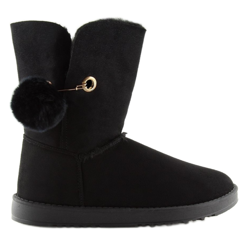 Emusy negro con pompón SP04P negro 1 Emusy negro con pompón SP04P negro 1