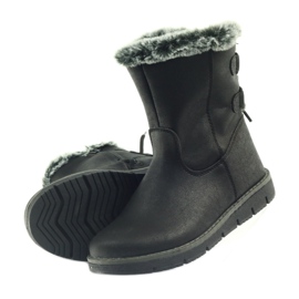 American Club Botas altas americanas botas de invierno con hojalata negro 5