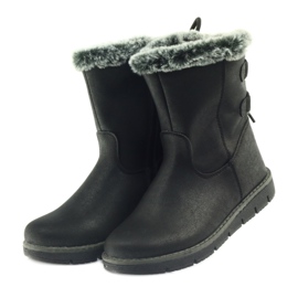 American Club Botas altas americanas botas de invierno con hojalata negro 4