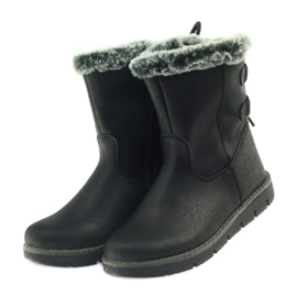 American Club Botas altas americanas botas de invierno con hojalata negro 3