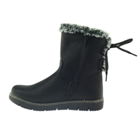 American Club Botas altas americanas botas de invierno con hojalata negro 2