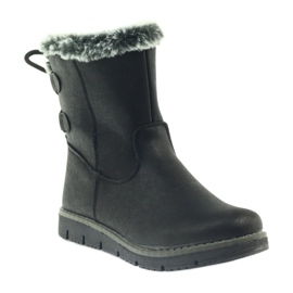 American Club Botas altas americanas botas de invierno con hojalata negro 1