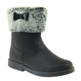 American Club Botas altas americanas botas de invierno con piel. negro 1