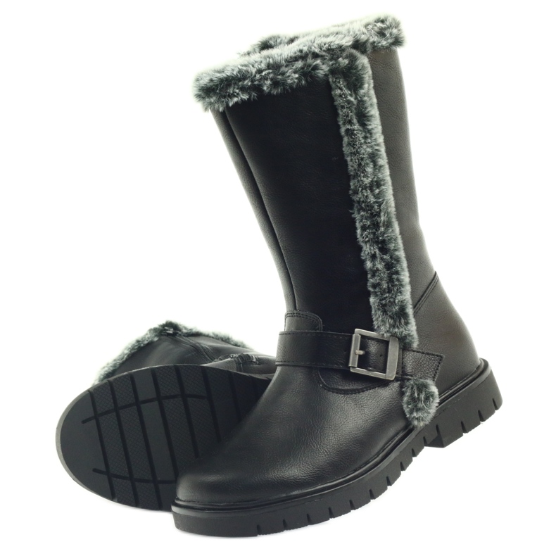 American Club Botas largas negras con pelo negro 4 American Club Botas largas negras con pelo negro 4