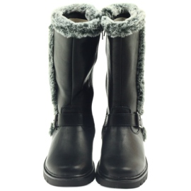 American Club Botas largas negras con pelo negro 2