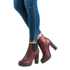 Erynn Botas burdeos sexy rojo 1
