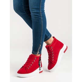 Zapatillas cálidas rojo 1