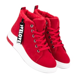 Zapatillas cálidas rojo 6
