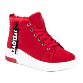Zapatillas cálidas rojo 2