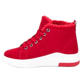 Zapatillas cálidas rojo 3