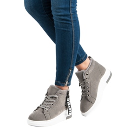 Zapatillas cálidas gris 2