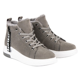 Zapatillas cálidas gris 8