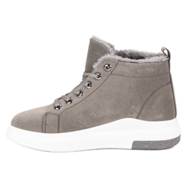 Zapatillas cálidas gris 5